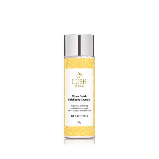 Citrus Polish Exfoliating Crystals - Vitamin C Face Scrub for Glowing skin, Brightening & Soothing